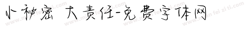 小秘密 大责任字体转换